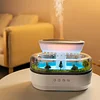 Micro Landscape Rain Cloud Air Humidifier Simulated Raindrops/Natural White Noise/Essential Oil Aromatherapy Colorful Light Gradient Atmosphere Lamp Ultrasonic Atomizer Humidifier