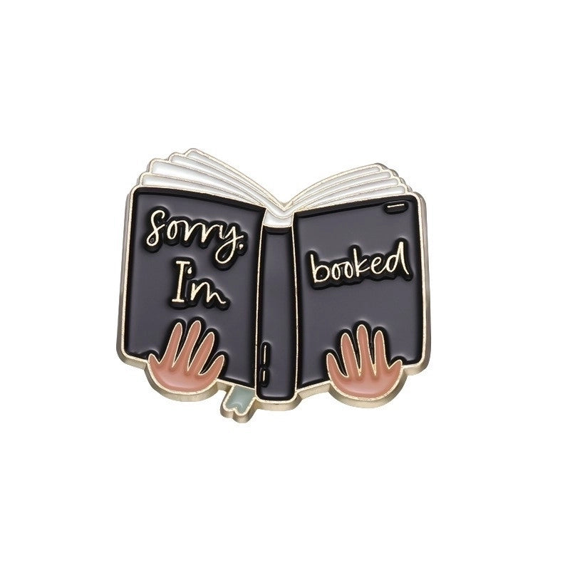 Cute IG Style Pin Book Letter Alloy Plating Unisex Brooches