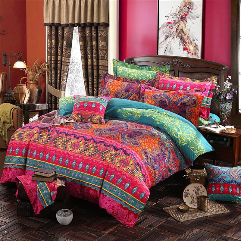 Bohemian Coverlet Bedding Bedclothes Quilt Cover 4pcs Set-Besturer