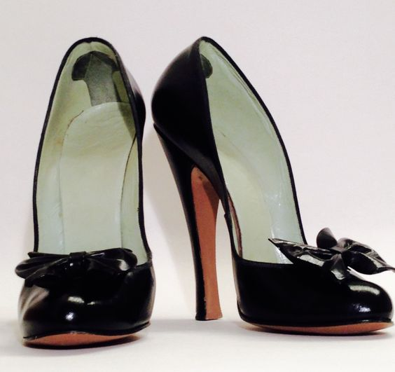 Women's Leila Black Vintage Pumps Shoes |FSJ Shoes