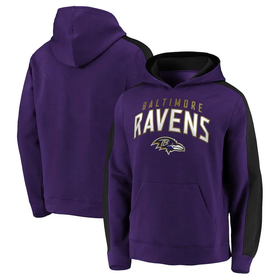 Men's sports color-blocked hooded sweatshirt men's  American football uniform