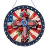 Diamond Painting Acrylic US Flag Hanging Pendant for  Windows Decor