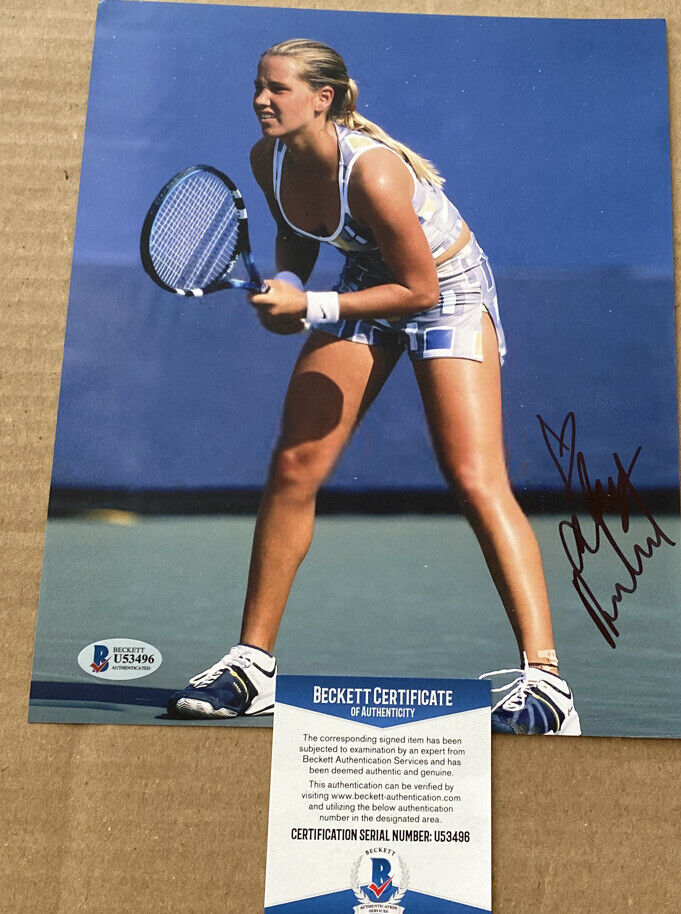 ASHLEY HARKLEROAD SIGNED 8X10 TENNIS Photo Poster painting BECKETT CERTIFIED