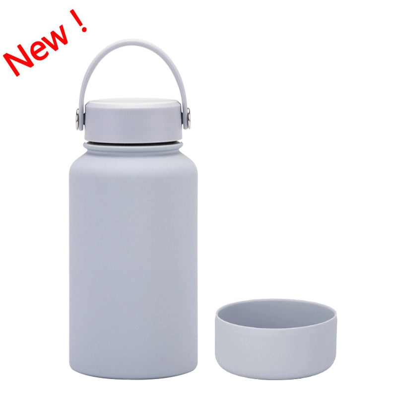 Casual Solid Color Stainless Steel Silica Gel Water Bottles 1 Piece