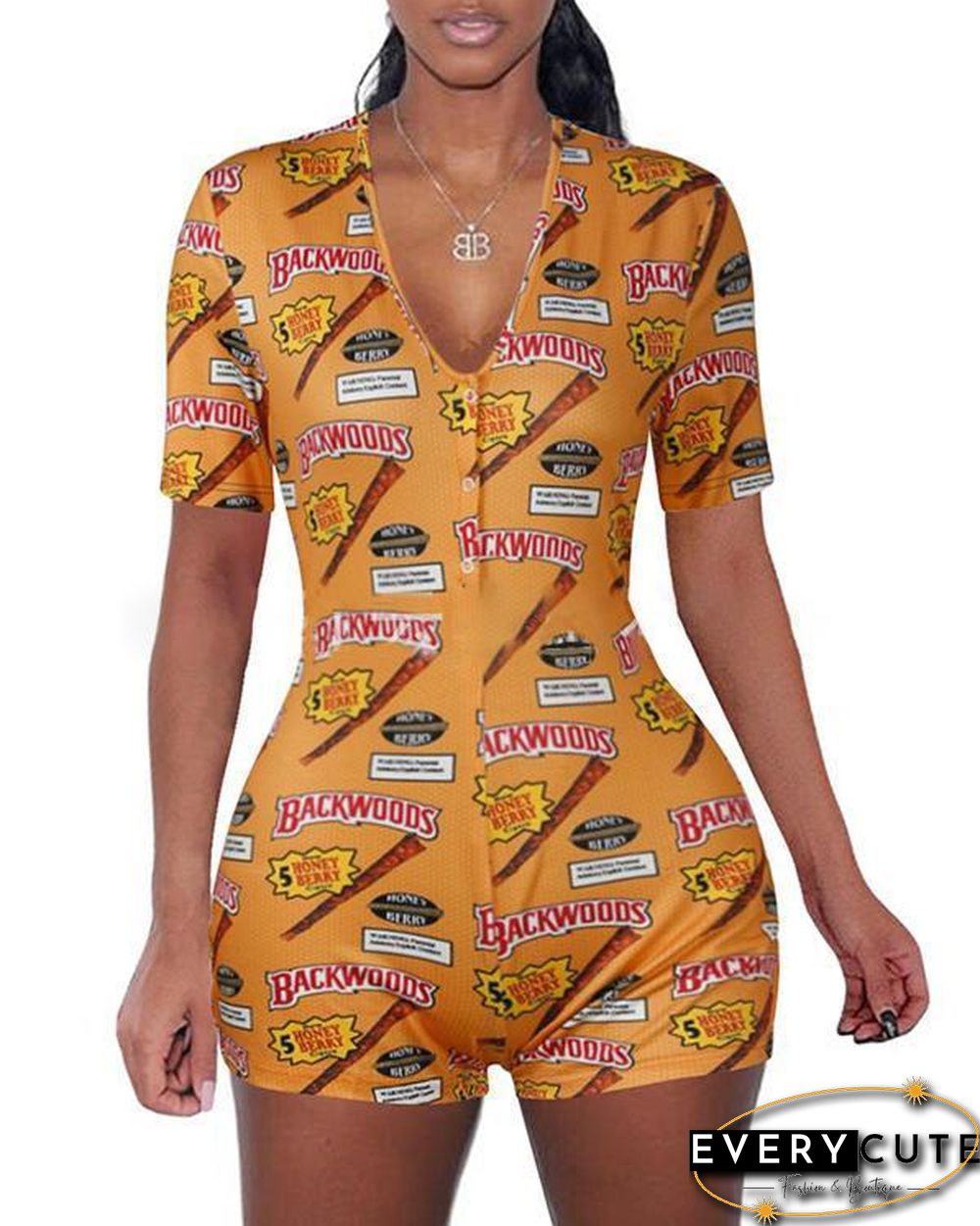 Women Summer Rompers Sexy Bodycon Long Sleeve Print Romper