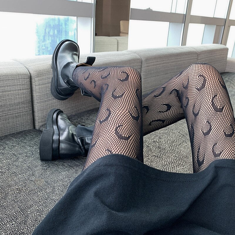 LANFUBEISI Ladies Pantyhose Black Mesh Stockings Sexy Fishnet Pantyhose Stockings Erotic Lingerie Women's Socks Seamless Nylon Pantyhose LANFUBEISI