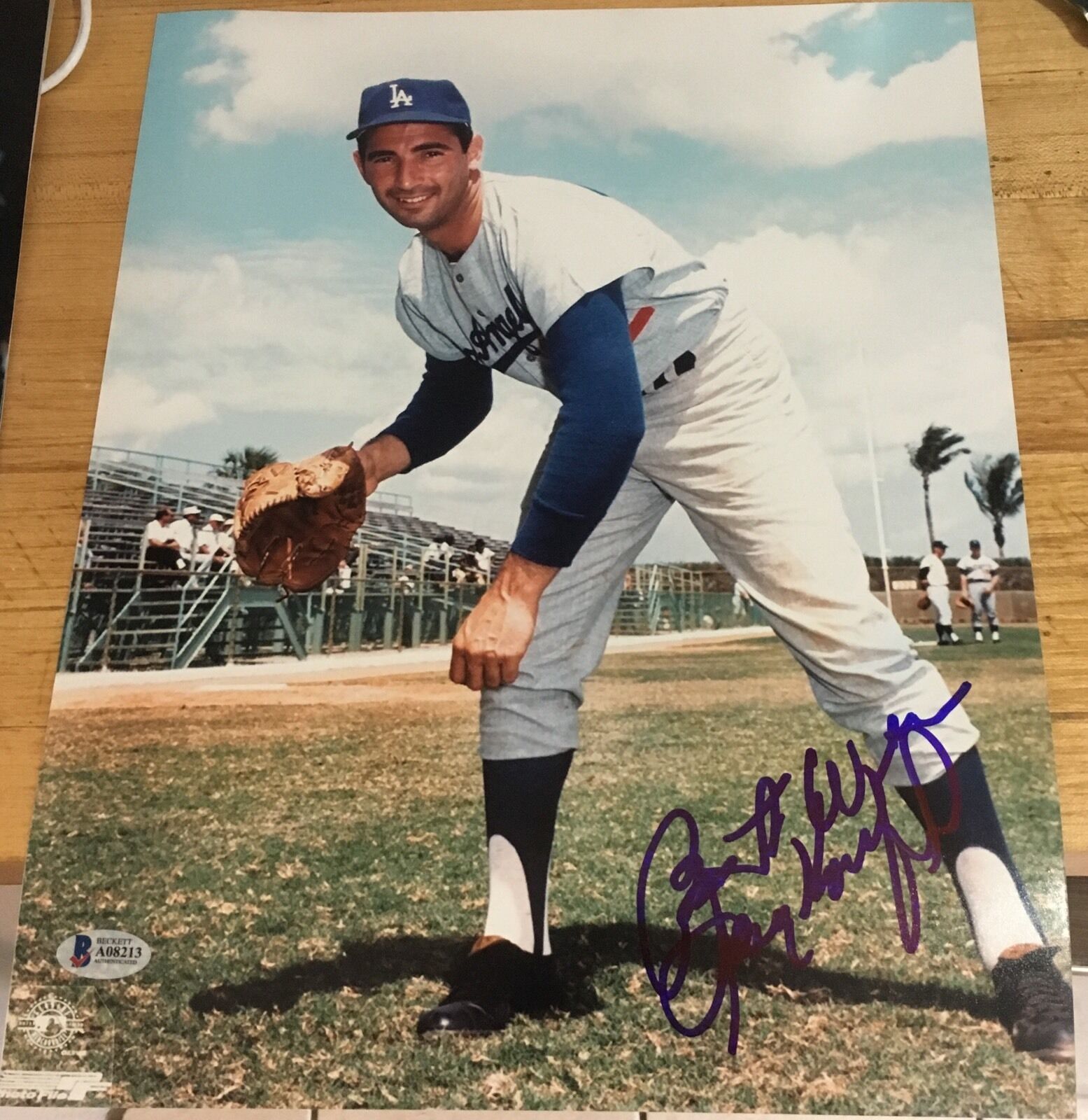 SANDY KOUFAX SIGNED AUTOGRAPH RARE DODGERS BASEBALL LEGEND POSE 11x14 Photo Poster painting BAS