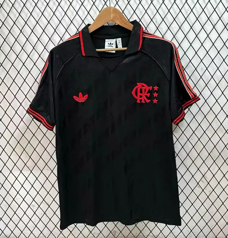 2025-26 Flamengo Retro Black Jersey - Fan Edition