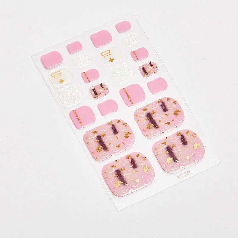 22 Tips/Sheet Designer Nail Decals Full Cover Nail Stickers Nail Designs Full Beauty Nail Art Stickers Creative Nail Decoration