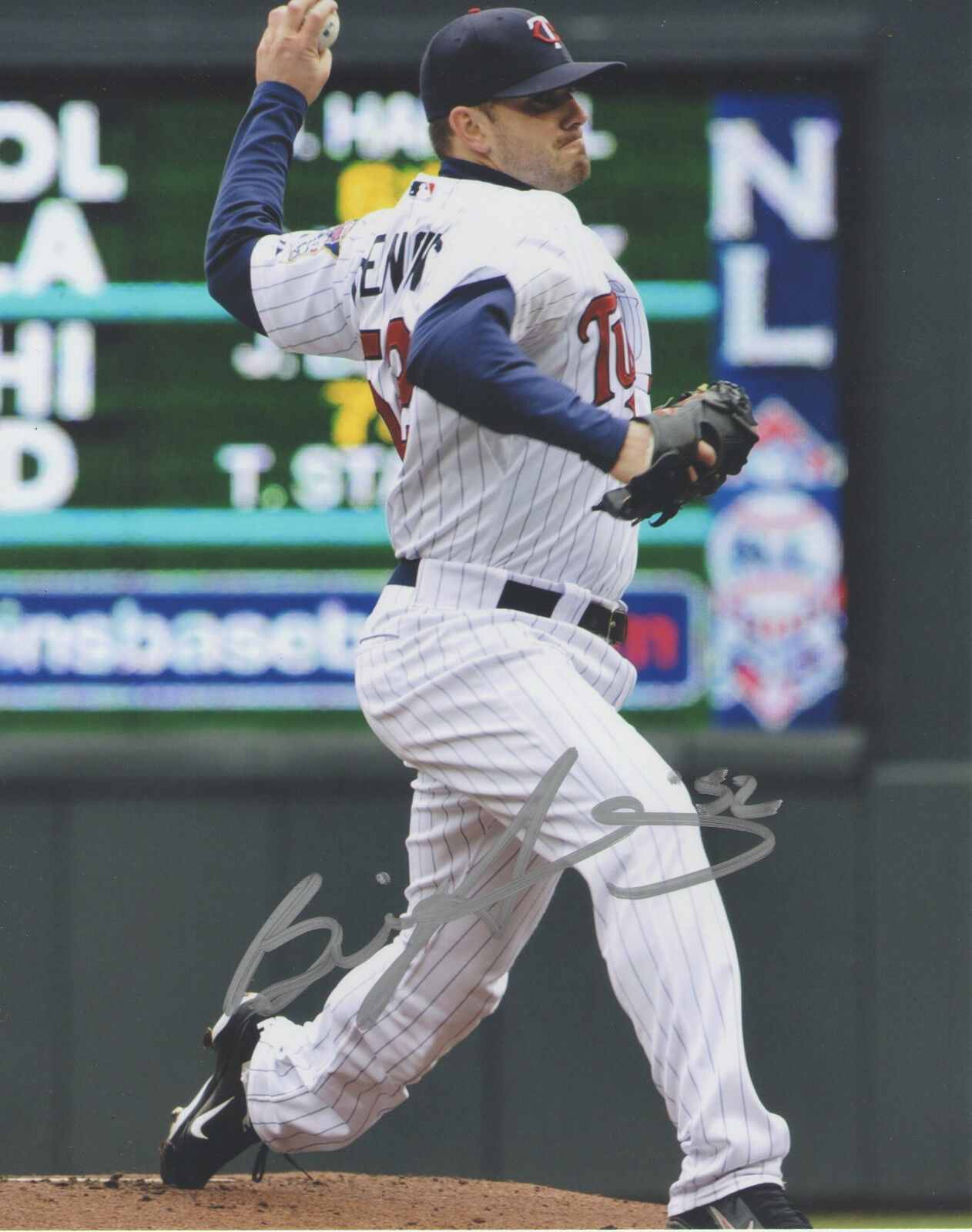 Brian Duensing MN Minnesota Twins Auto Signed 8x10 Photo Poster painting B3 COA GFA