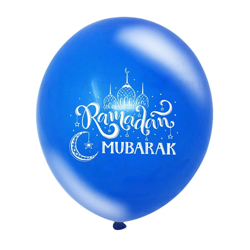 10pcs Eid Mubarak Metal Latex Balloon Ramadan Kareem Decoration Air Globos Ramadan Mubarak Muslim Islamic Festival Party Decor