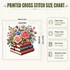 Rose Library 14CT Stamped Cross Stitch Starter Kit 30x30cm