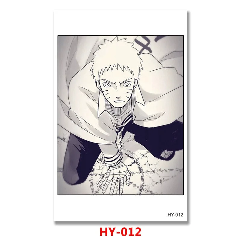 1/2/3/10/18/30 Pieces Japanese Anime Penn Sharingan Akatsuki Hinata Jiraiya Ninja Temporary Tattoo Stickers For Men and Women