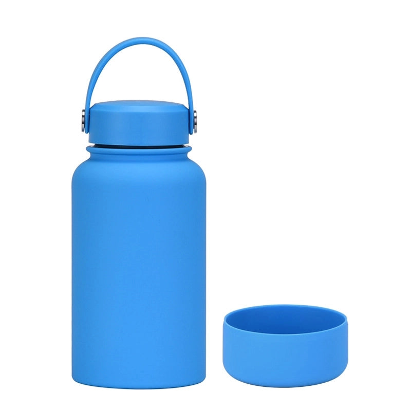 Casual Solid Color Stainless Steel Silica Gel Water Bottles 1 Piece