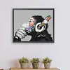 Monkey Listening-Paint by Numbers Acrylic Painting 50*40CM