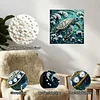 (25x25cm)DIY Turtle Framed Handmade Pearl Painting Art Craft Kit Living Home Decor