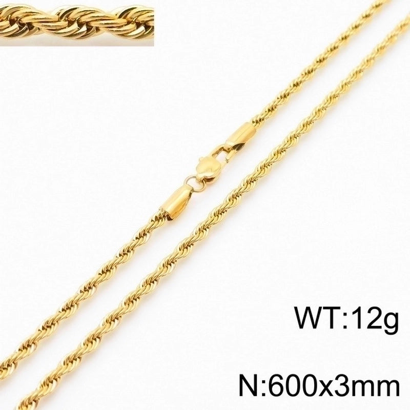 Jewelry Fashion Geometric 304 Stainless Steel 18K Gold Plated Plating Stainless Steel Necklaces
