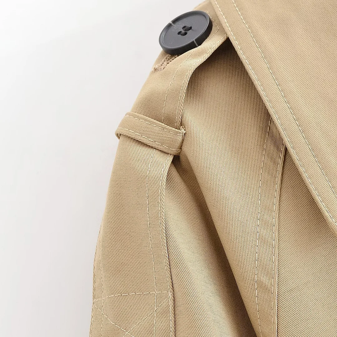 Nigikala Nigikala New Fashion Temperament Women's Long-Sleeved Short Wind Coat 3046259