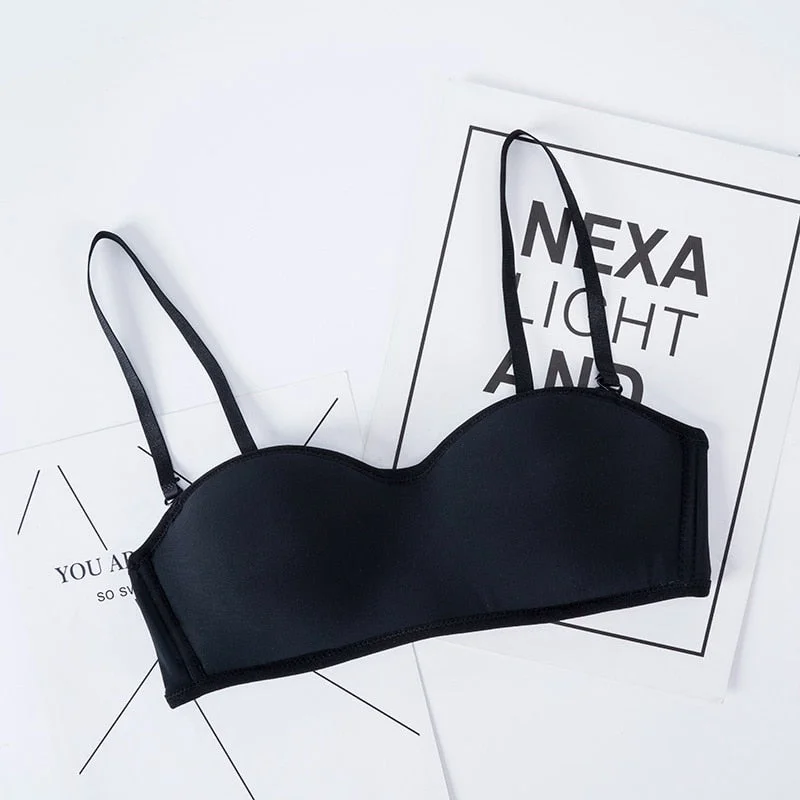 Women Magic Push Up Bra Strapless Women's Bras Underwired 1/2 Cup Back Band Dress Wedding Backless Summer Invisible Bras