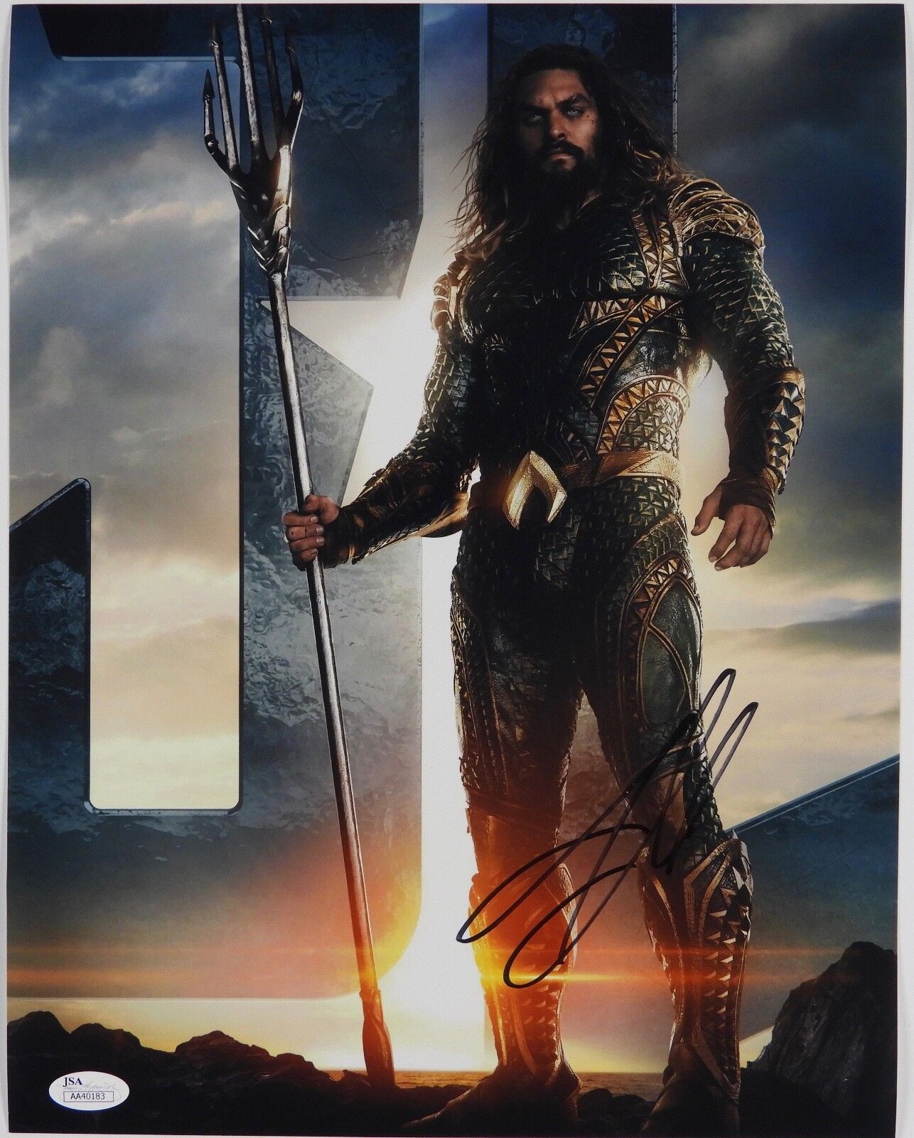 Aquaman Jason Moma Autograph JSA 11 x 14 Signed Photo Poster painting