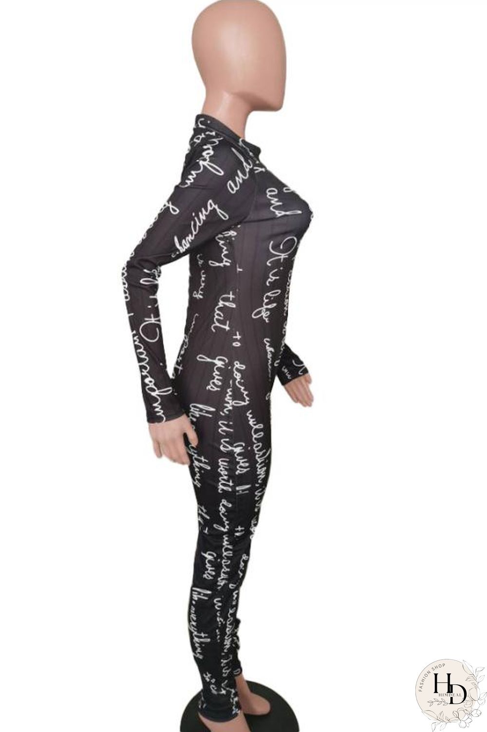 Red Fashion letter Print Polyester Long Sleeve O Neck