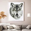 Wolf - 9CT Partial Beaded Cross Stitch Kit(28x34cm)