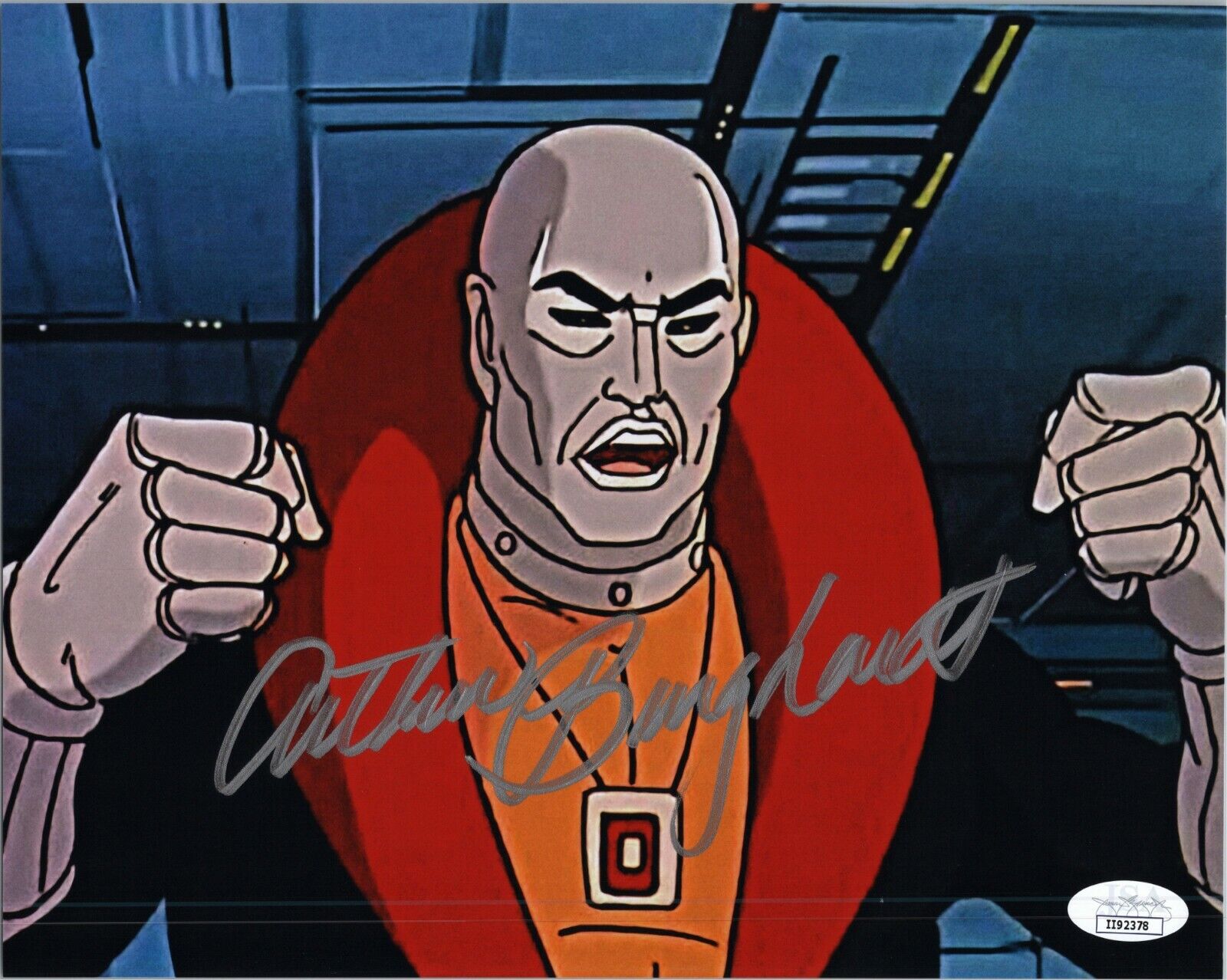 ~ ARTHUR BURGHARDT Authentic Hand-Signed GI JOE ~DESTRO~ 8x10 Photo Poster painting (JSA COA) E~