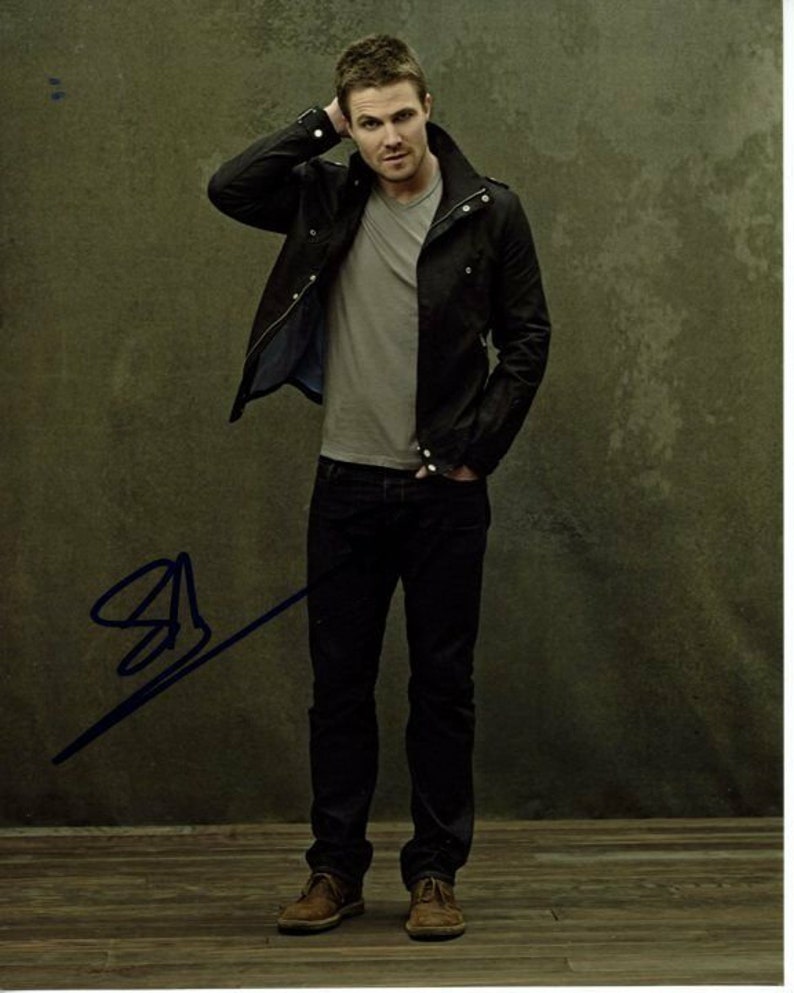 Stephen amell signed autographed arrow oliver queen Photo Poster painting