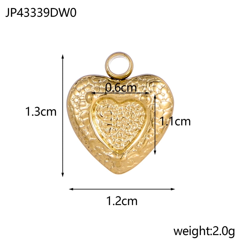 1 Piece 20*32mm Titanium Steel Zircon Starfish Ocean Shell Pendant Jewelry Accessories