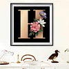 Diamond Painting-DIY Full Round Drill Letter H