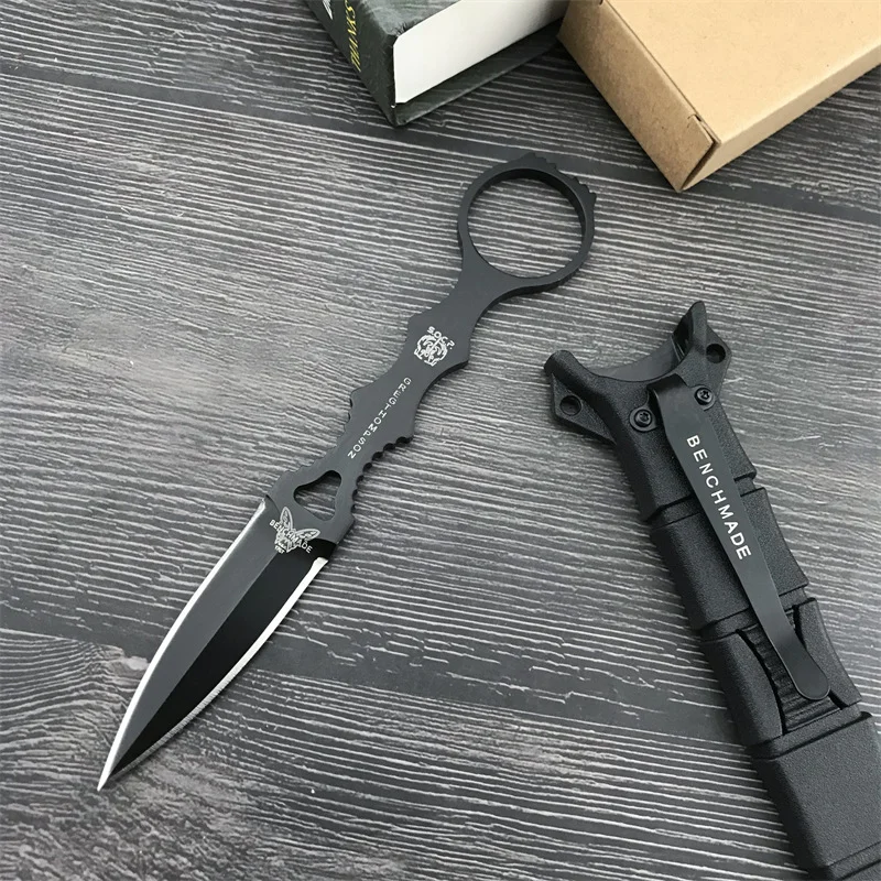 Bm Butterfly  Outdoor Survival Small Straight Knife High Hardness Edc Portable Mini Knife Hiking Self-Defense Knife