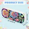 (US Local)Rose Pattern DIY Diamond Pencil Case Pens Brushes Accessories Travel Pencil Box
