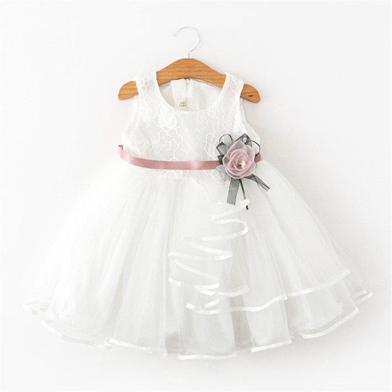 Appliques Flower Girls Clothes Flower Girl Wedding Evening Kids Dresses for Girls 2-6 Years Toddler Girls Casual Clothing