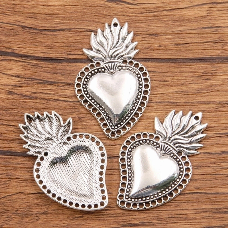 1 Piece Alloy Heart Shape Skull Pendant Jewelry Accessories