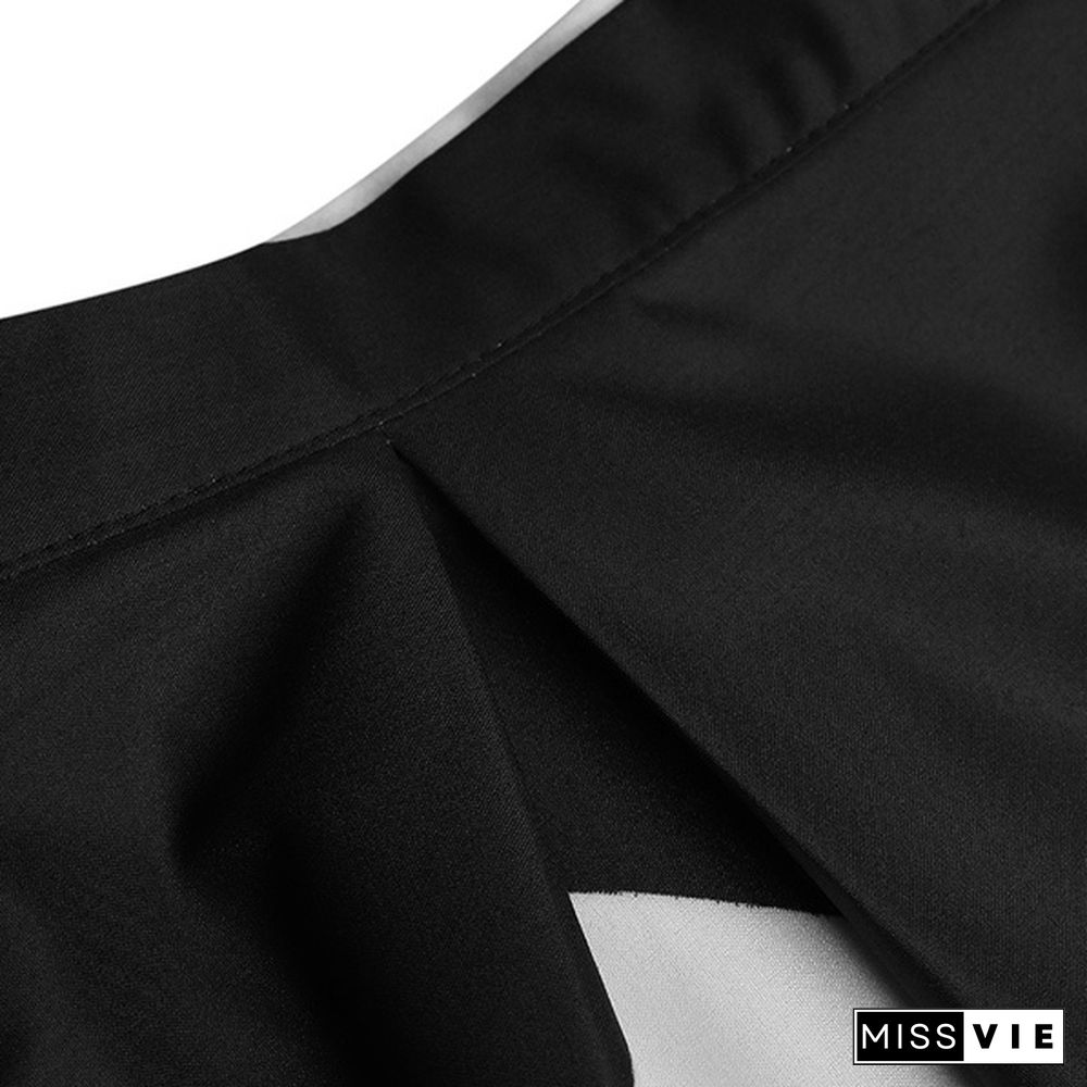 Women Floral Print Maxi Skirt Swing Dress High Waist Party Casual Umbrella Long Skirts Plus Size