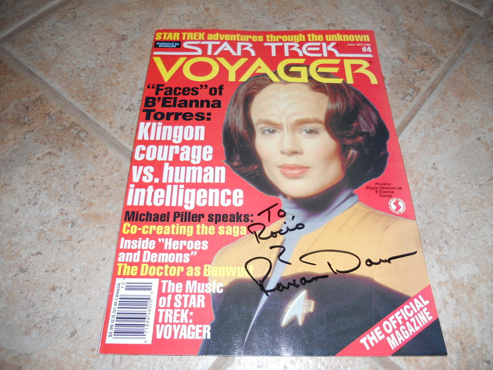 Star Trek Voyager Signed Magazine Cover Photo Poster painting Roxann Biggs Dawson Elanna Torres