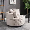 Cchcompanies Matthias Plush Velvet Barrel Chair with Solid Wood Legs - Available in 3 Colors