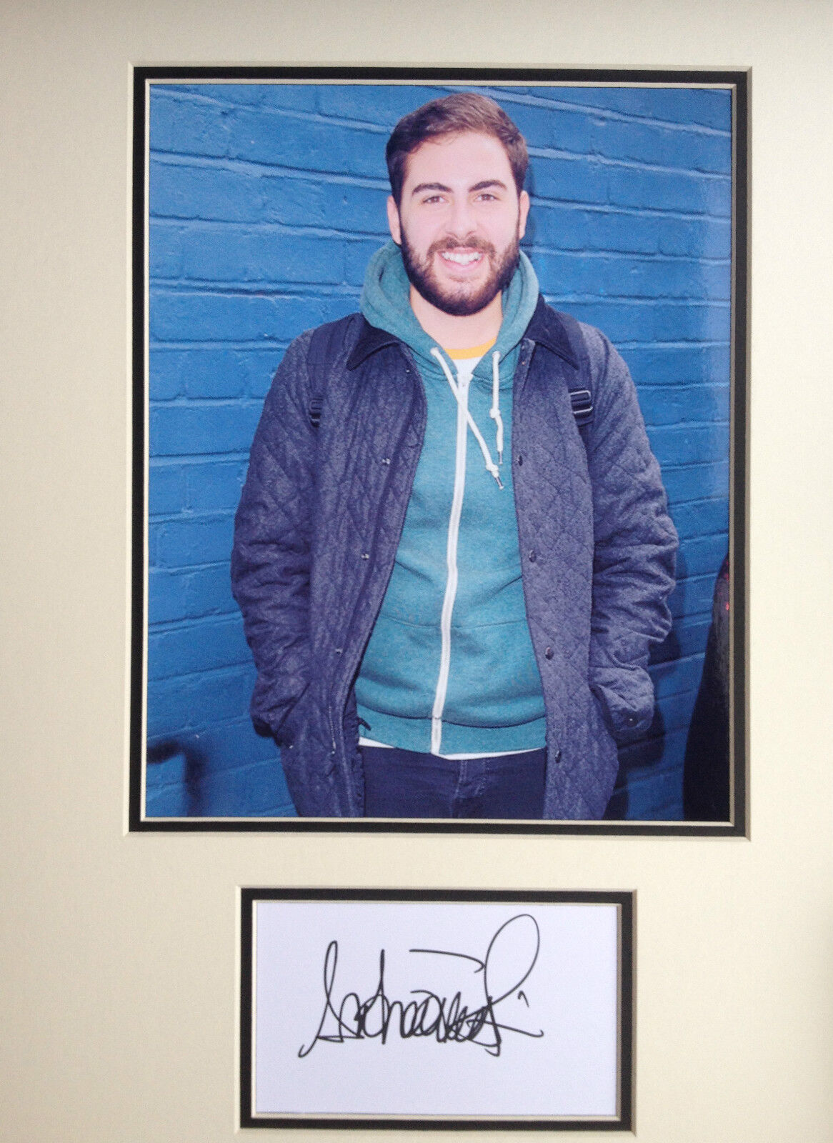 ANDREA FAUSTINI - X - FACTOR SINGER - EXCELLENT SIGNED COLOUR Photo Poster painting DISPLAY