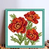 Flower Of Happiness - 14CT Stamped Cross Stitch 17*17cm/6.69*6.69in(Brand)