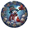  DIY Diamond Painting Clock Kits Diamond Art Wall Clock Decor (Snowman)