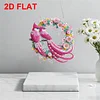 2D Flat DIY Hanging Diamond Art Kits DIY Home Decor Hanging Charm (Bird Wreath)
