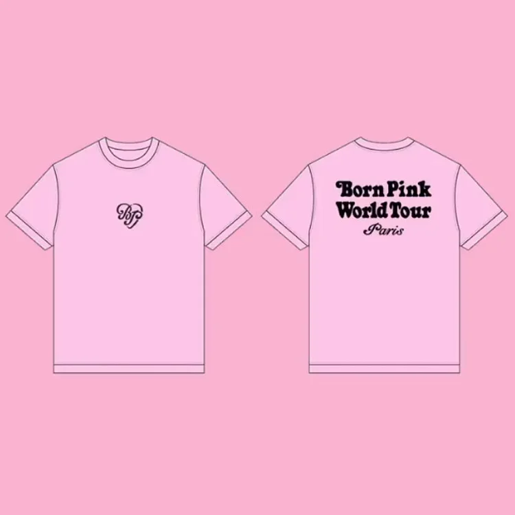 BLACKPINK BORN PINK Tour Paris Pop-Up Store Pink T-Shirt