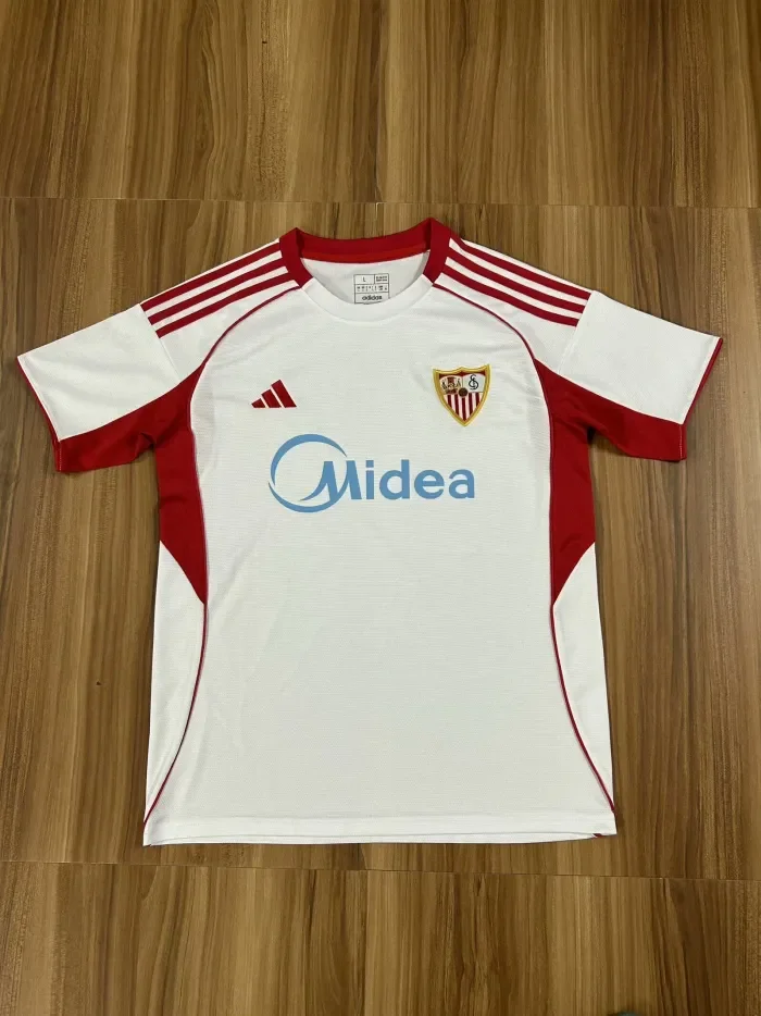 Fans Version 2025-2026 Sevilla Home Soccer Jersey