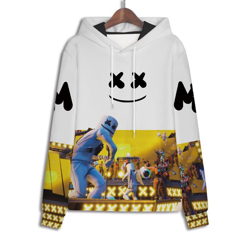 Marshmello DJ Hoodie Unisex Sweater Pullover Sweatshirt Top-Mayoulove