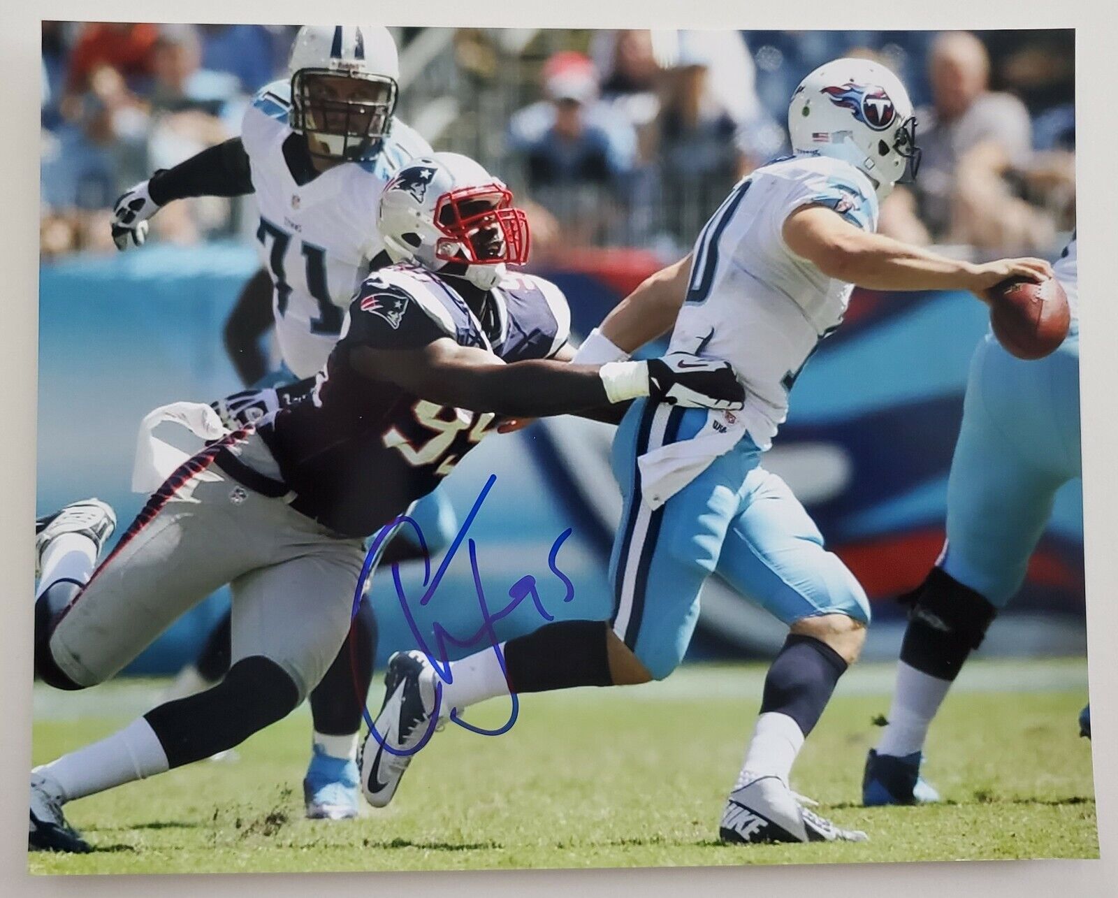 Chandler Jones Signed 8x10 Photo Poster painting New England Patriots NFL Super Bowl Champ RAD