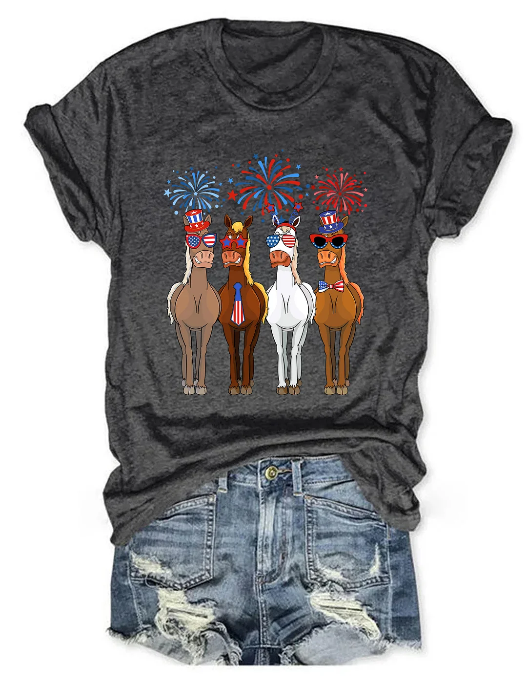 4th Of July Horses T-shirt