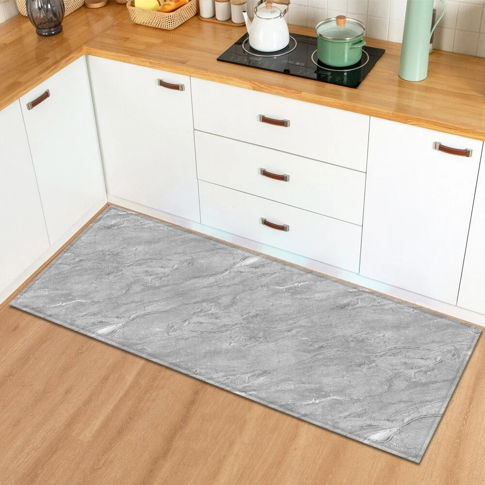 Marble Home Entrance Doormat Kitchen Rug Hallway Bath Anti-Slip Floor Mats Bedroom Bedside Balcony Living Room Decoration Carpet
