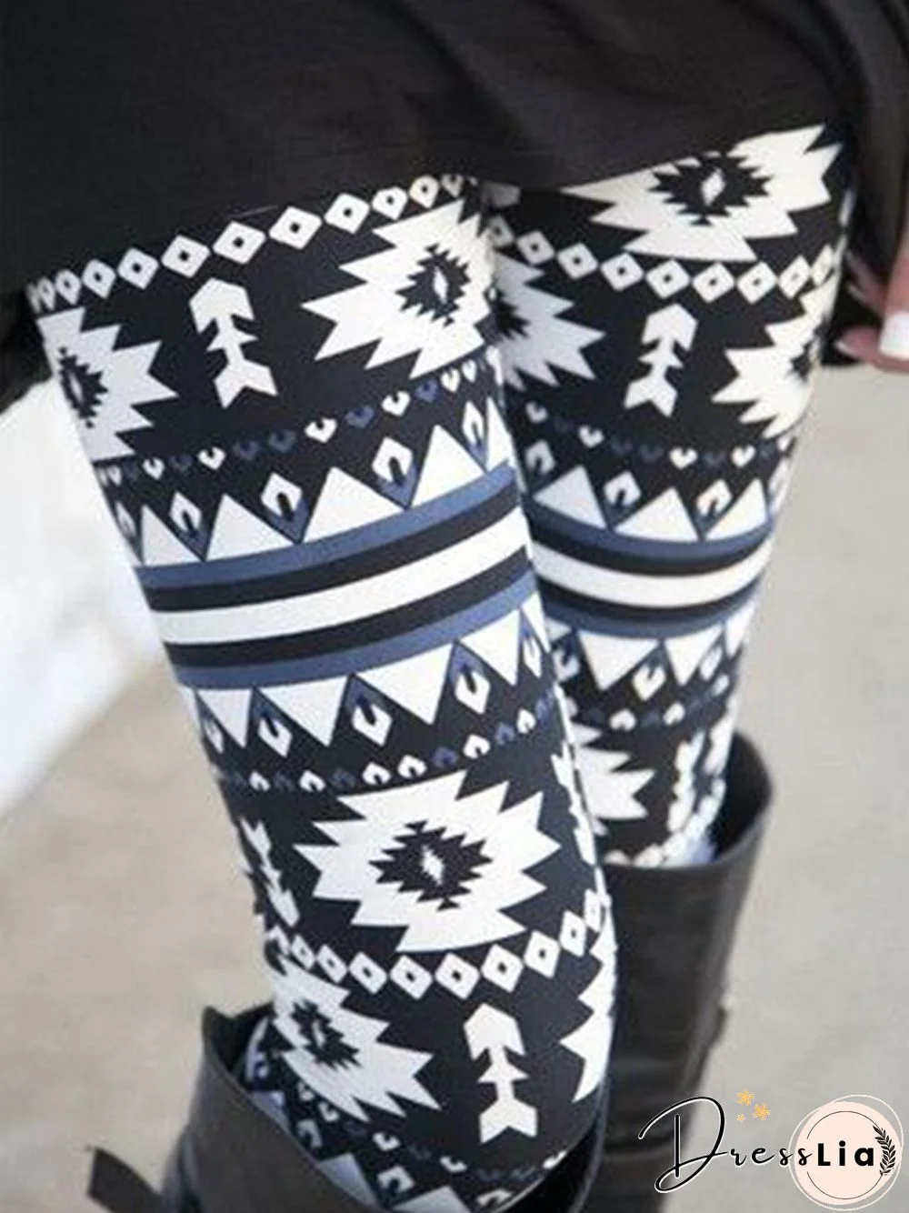 Ethnic style personality basic printing basic Leggings