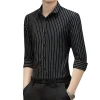 Simple Striped Non-iron Long-sleeved Shirt