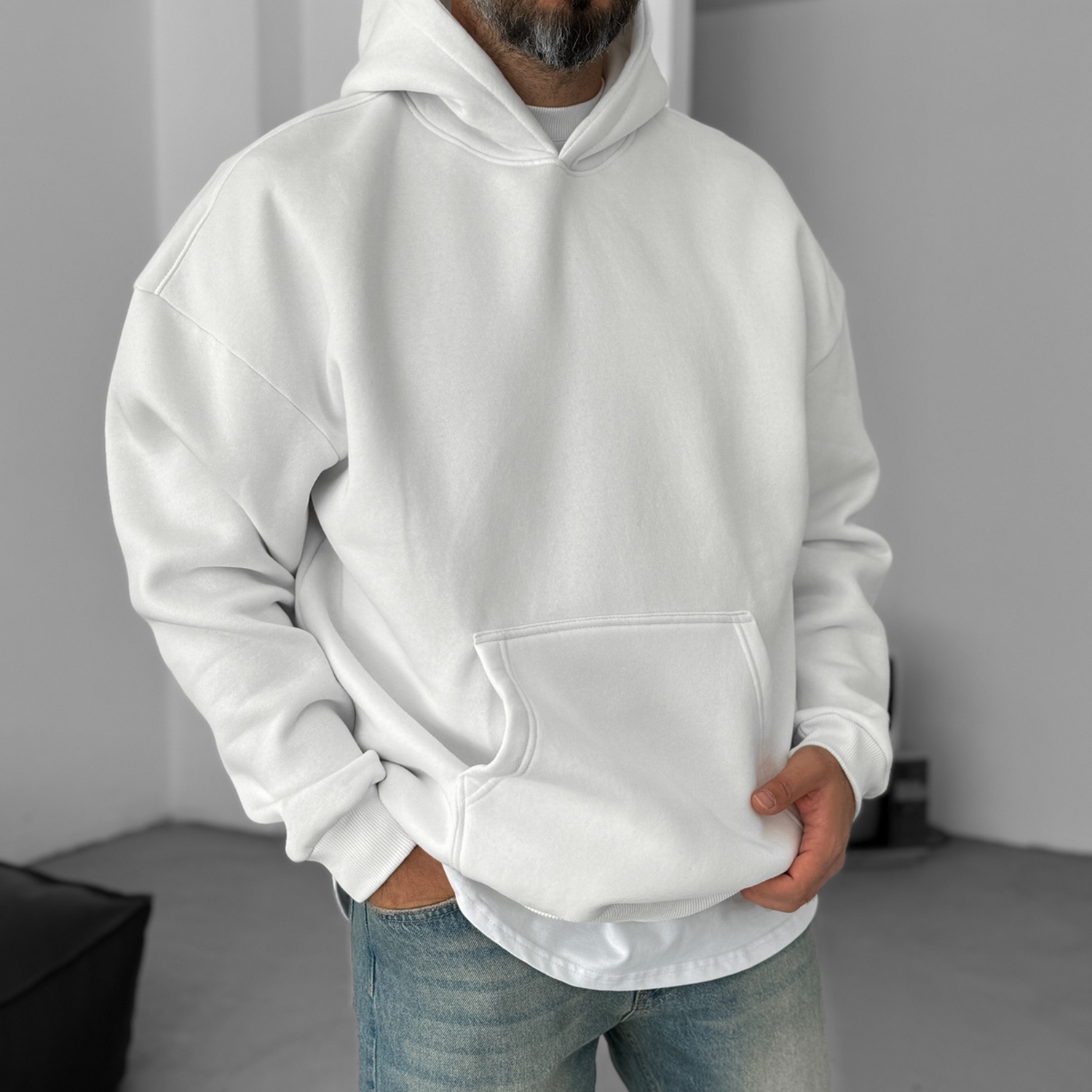 Ethnic Design Print Casual Oversized Hoodie